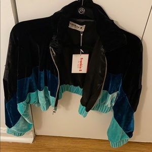 Velvet track jacket